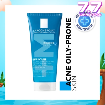 LA ROCHE-POSAY Effaclar Foaming Purifying Gel (0% Alcohol, Non-Comedogenic Face Wash for Oily Acne-Prone Skin) 200ml