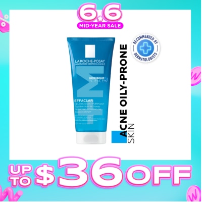 LA ROCHE-POSAY - Effaclar Foaming Purifying Gel (0% Alcohol, Non-Comedogenic Face Wash for Oily Acne-Prone Skin) 200ml