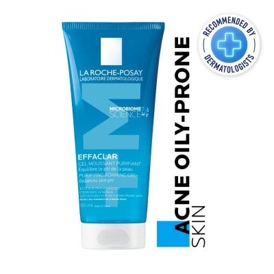 LA ROCHE-POSAY Effaclar Foaming Purifying Gel (0% Alcohol, Non-Comedogenic Face Wash for Oily Acne-Prone Skin) 200ml