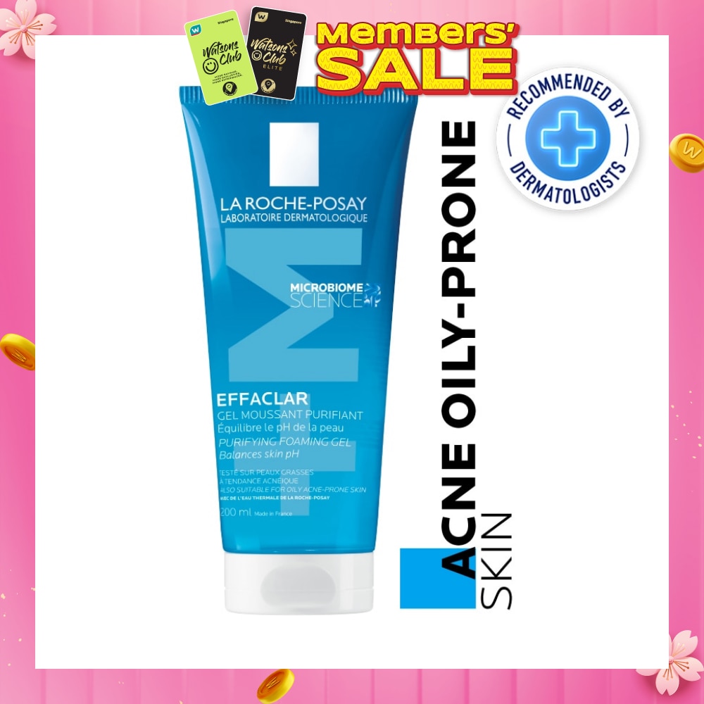 Effaclar Foaming Purifying Gel (0% Alcohol, Non-Comedogenic Face Wash for Oily Acne-Prone Skin) 200ml