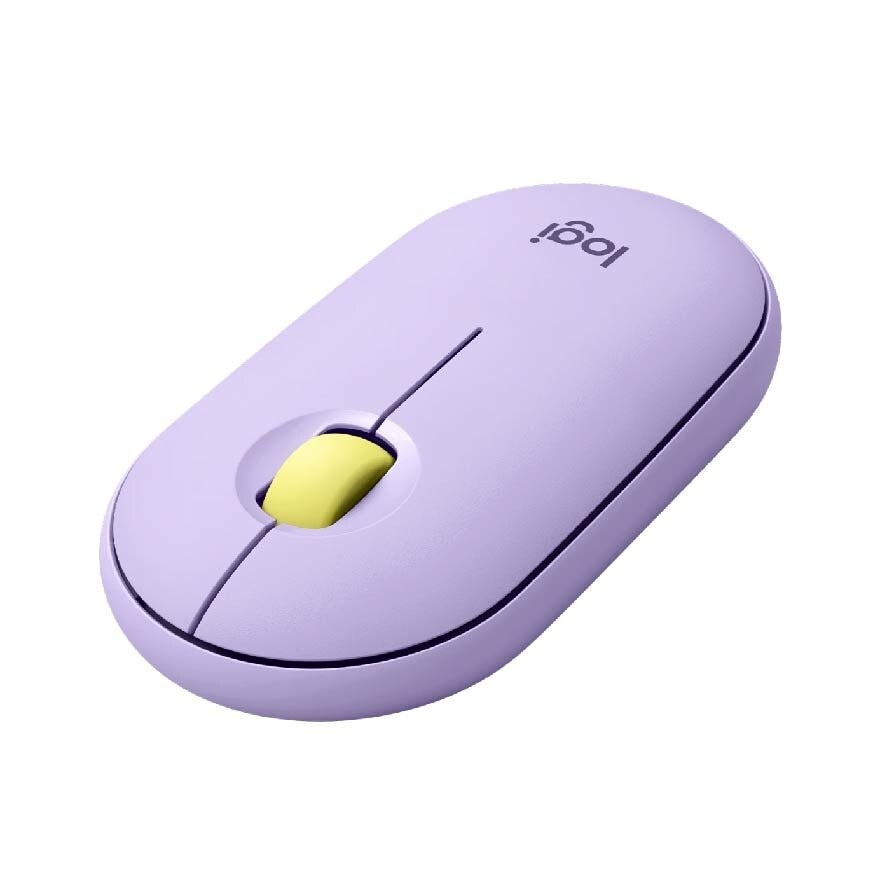 Pebble M350 Wireless Mouse With Bluetooth Or 2.4 GHZ Receiver Lavender 1s