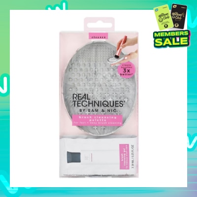 REAL TECHNIQUES by Sam & Nic Brush Cleansing Palette (for Fast & Easy Cleaning) 1s