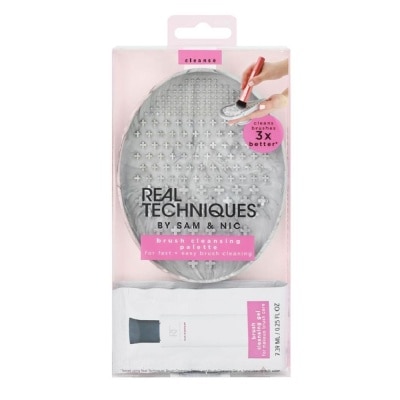 REAL TECHNIQUES by Sam & Nic Brush Cleansing Palette (for Fast & Easy Cleaning) 1s