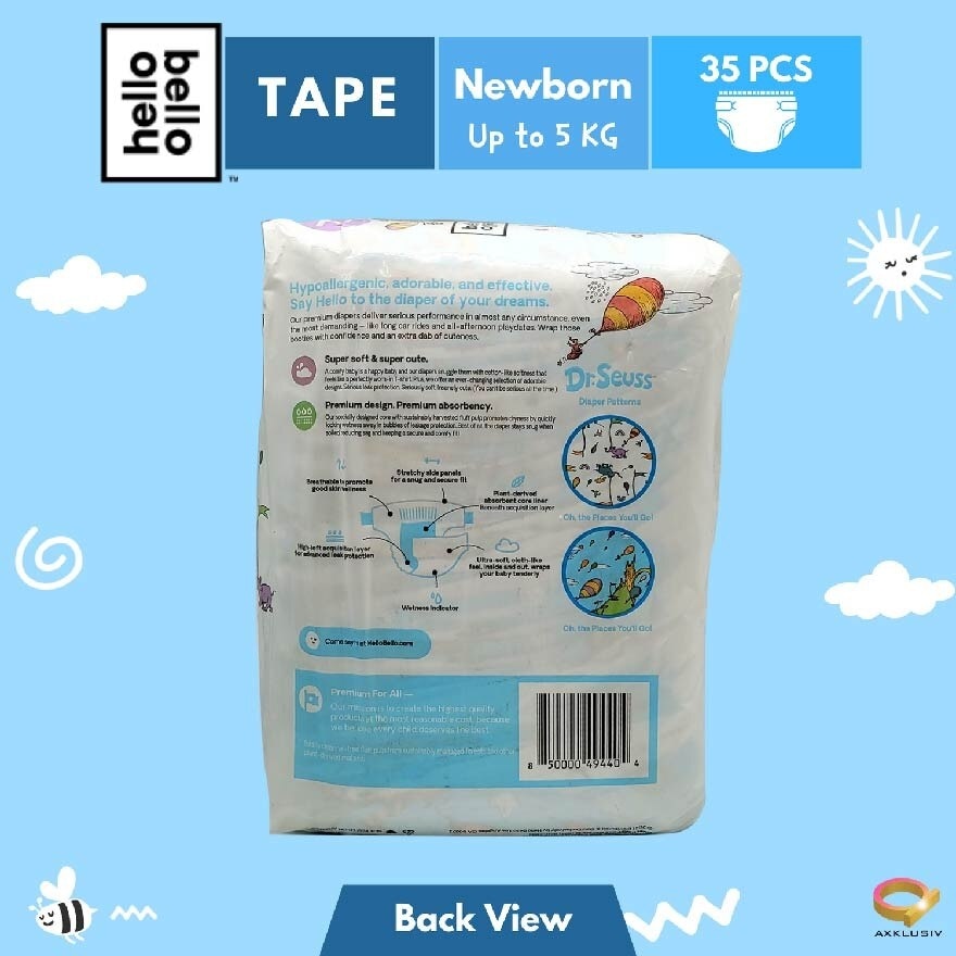 Day Time Tape Diapers (Ultra Soft, Stay Snug And Comfy Fit) New Born/ Size N 35s