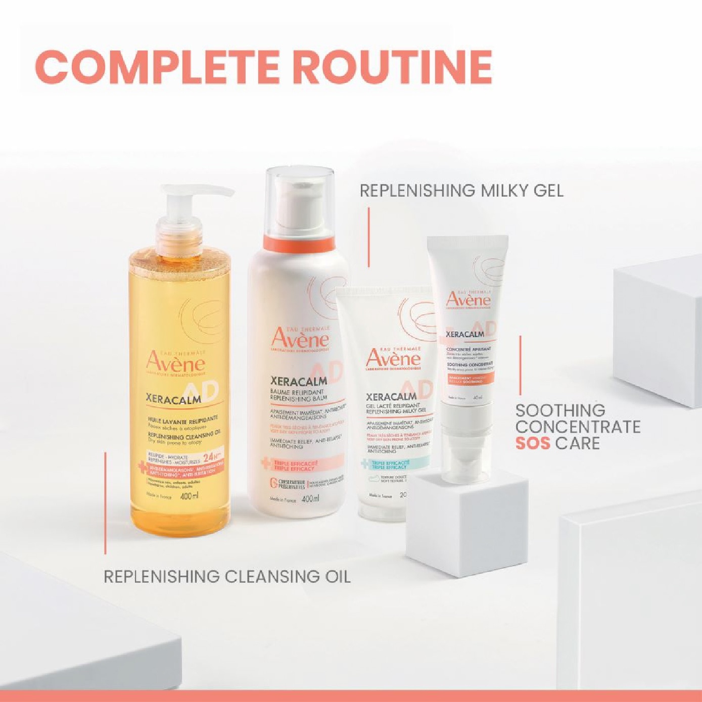 XeraCalm A.D. Lipid Replenishing Balm for Itching & Very Dry Atopic-Prone Skin 400ml