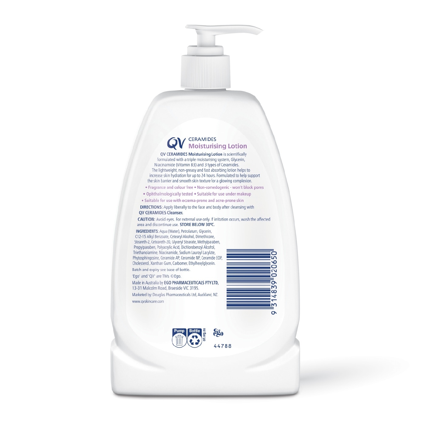 Ceramides Face and Body Moisturising Lotion for Sensitive Skin 350g