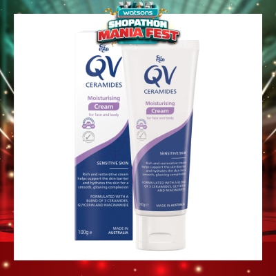 EGO QV - Ceramides Face and Body Moisturising Cream for Sensitive Skin 100g