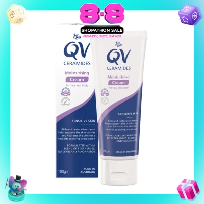 EGO QV - Ceramides Face and Body Moisturising Cream for Sensitive Skin 100g