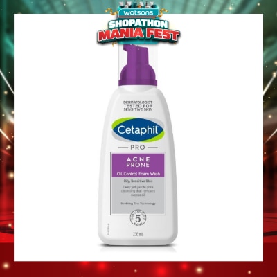 CETAPHIL - PRO Acne Prone Oil Control Foam Wash 236ml (Expiry: Mar`2027)