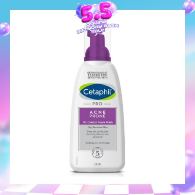 CETAPHIL - PRO Acne Prone Oil Control Foam Wash 236ml (Expiry: Mar`2027)