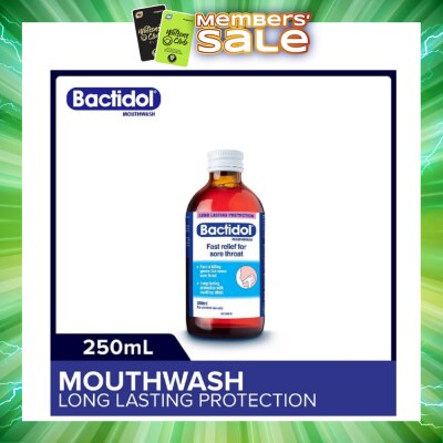 BACTIDOL - Mouthwash (Relieves Mouth Ulcers & Sore Throats) 250ml