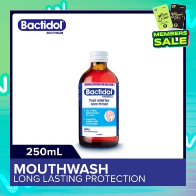 BACTIDOL Mouthwash (Relieves Mouth Ulcers & Sore Throats) 250ml