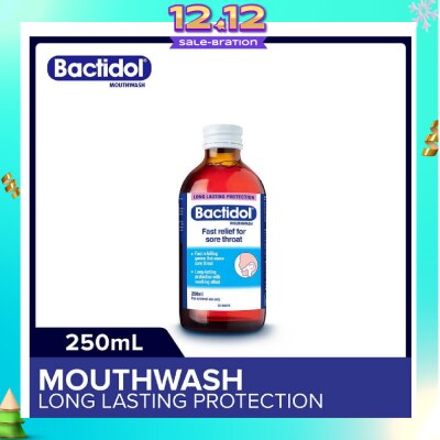 BACTIDOL Mouthwash (Relieves Mouth Ulcers & Sore Throats) 250ml