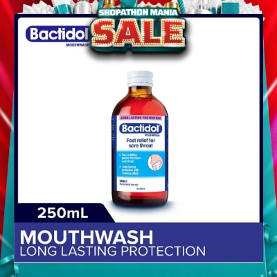 BACTIDOL - Mouthwash (Relieves Mouth Ulcers & Sore Throats) 250ml