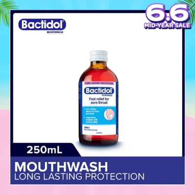 BACTIDOL Mouthwash (Relieves Mouth Ulcers & Sore Throats) 250ml