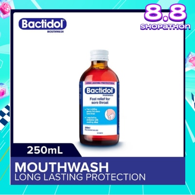 BACTIDOL Mouthwash (Relieves Mouth Ulcers & Sore Throats) 250ml