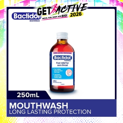 BACTIDOL - Mouthwash (Relieves Mouth Ulcers & Sore Throats) 250ml image