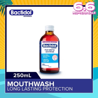 BACTIDOL Mouthwash (Relieves Mouth Ulcers & Sore Throats) 250ml