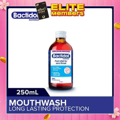BACTIDOL Mouthwash (Relieves Mouth Ulcers & Sore Throats) 250ml