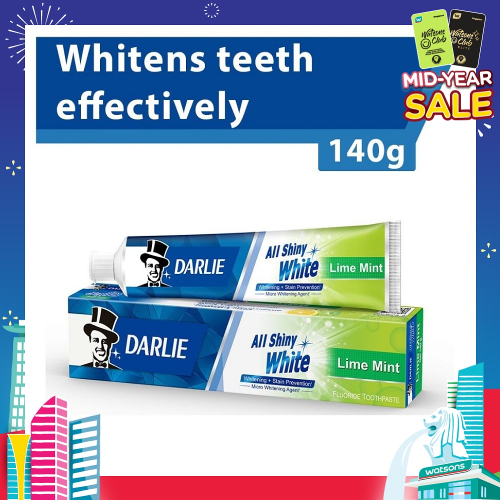 All Shiny White Toothpaste Lime Mint (Whitens Teeth Effectively) 140g
