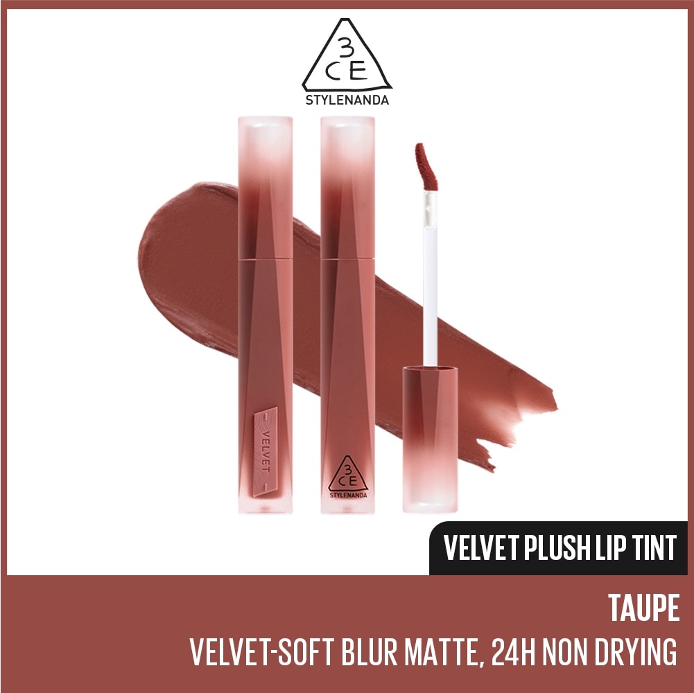 3CE Velvet Plush Lip Tint Taupe 4g