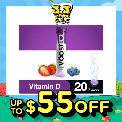 VOOST Vitamin D Effervescent Vitamin Tablet Berry 20s