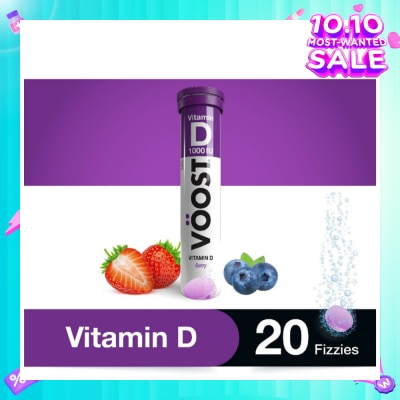 VOOST Vitamin D Effervescent Vitamin Tablet Berry 20s