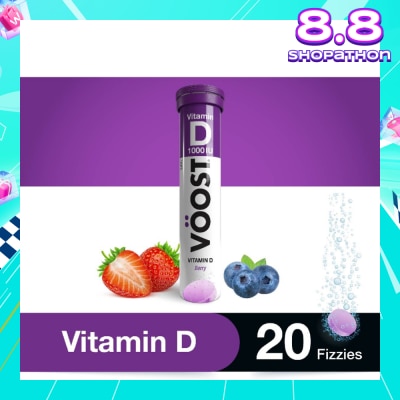 VOOST Vitamin D Effervescent Vitamin Tablet Berry 20s