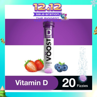 VOOST Vitamin D Effervescent Vitamin Tablet Berry 20s