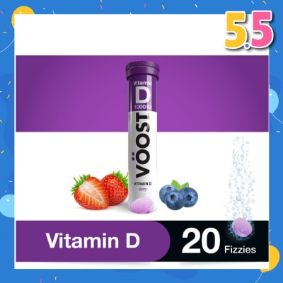 VOOST Vitamin D Effervescent Vitamin Tablet Berry 20s