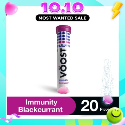 VOOST Immunity Effervescent Vitamin Tablet Blackcurrant 20s image