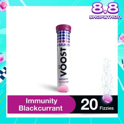 VOOST Immunity Effervescent Vitamin Tablet Blackcurrant 20s