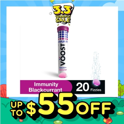 VOOST Immunity Effervescent Vitamin Tablet Blackcurrant 20s