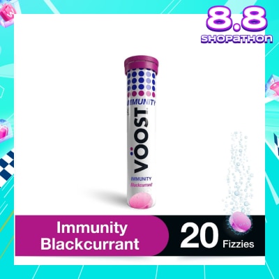 VOOST Immunity Effervescent Vitamin Tablet Blackcurrant 20s