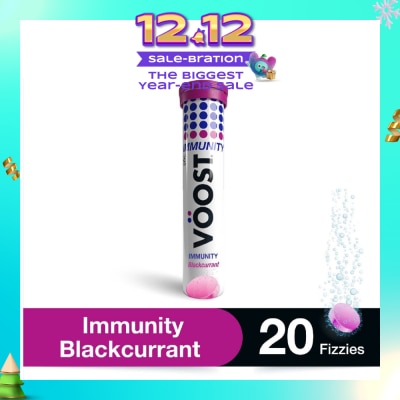 VOOST Immunity Effervescent Vitamin Tablet Blackcurrant 20s
