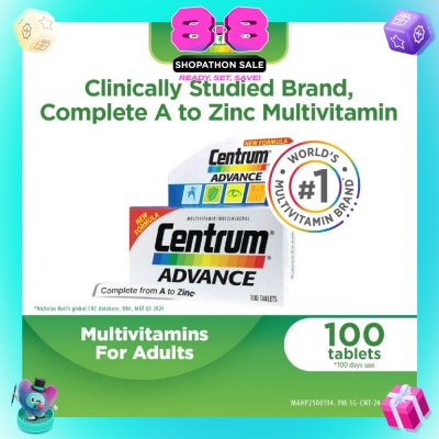 CENTRUM - Advance Multivitamin Complete From A To Zinc Tablet (For Young Adult) 100s (Expiry: Apr`2027)