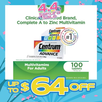 CENTRUM - Advance Multivitamin Complete From A To Zinc Tablet (For Young Adult) 100s