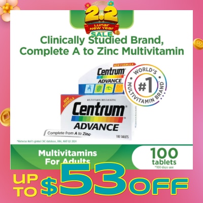 CENTRUM Advance Multivitamin Complete From A To Zinc Tablet (For Young Adult) 100s