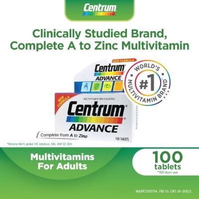 CENTRUM Advance Multivitamin Complete From A To Zinc Tablet (For Young Adult) 100s