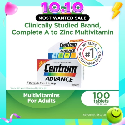 CENTRUM Advance Multivitamin Complete From A To Zinc Tablet (For Young Adult) 100s image
