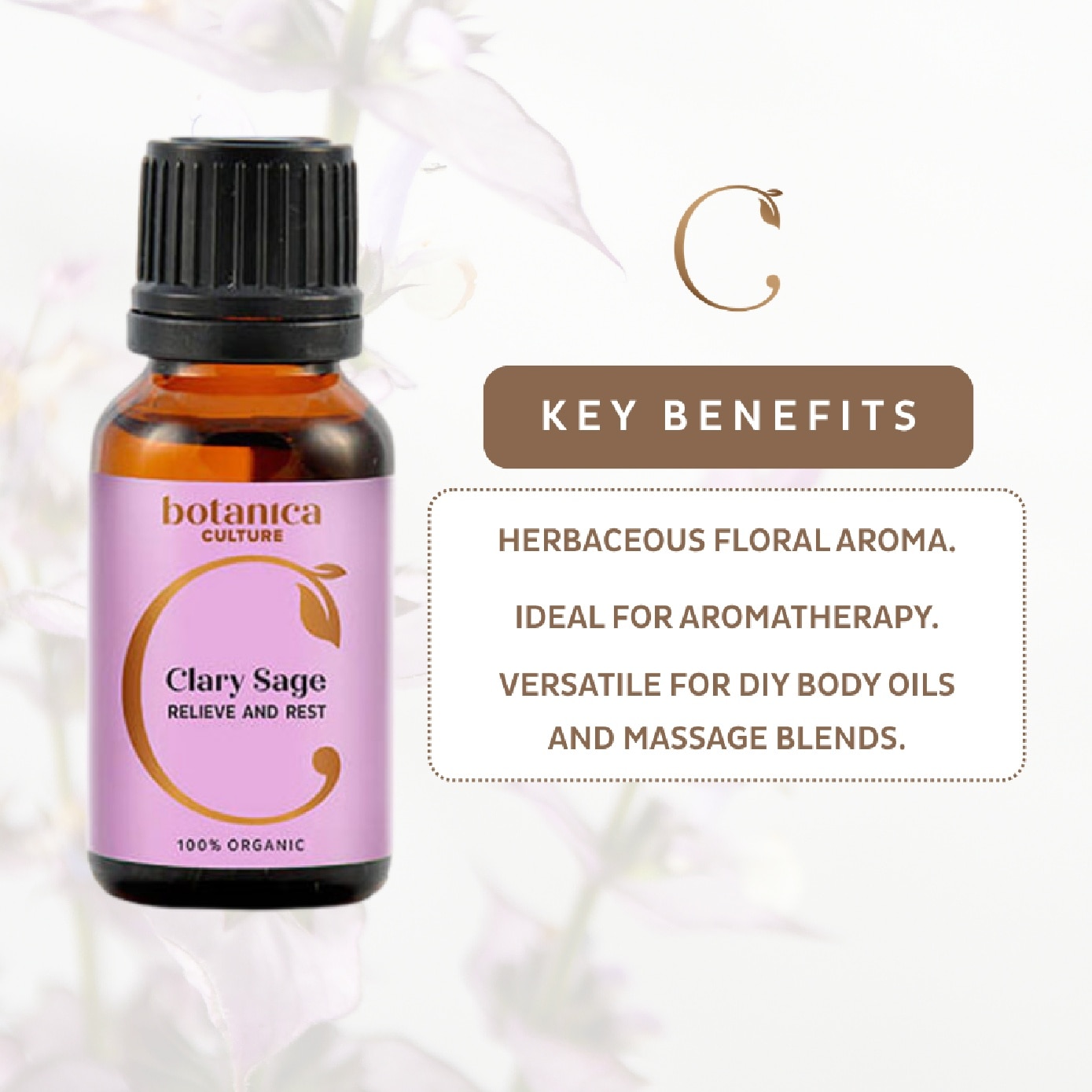 Organic Clary Sage Essential Oil 15ml image