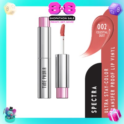 TIME PHORIA - Spectra Ultra Stay-Color Transfer Proof Lip Vinyl #002 Celestial Dust 1s