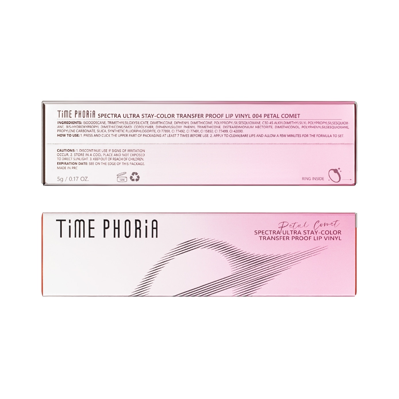 Spectra Ultra Stay-Color Transfer Proof Lip Vinyl #004 Petal Comet 1s