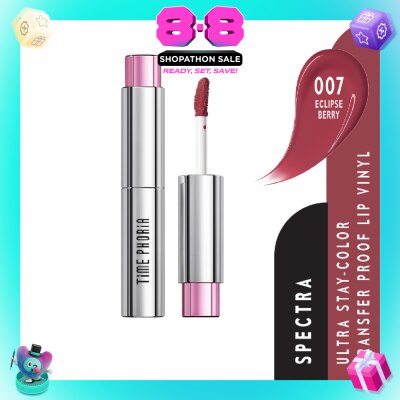TIME PHORIA - Spectra Ultra Stay-Color Transfer Proof Lip Vinyl #007 Eclipse Berry 1s