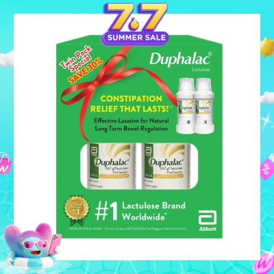ABBOTT - Duphalac Lactulose Oral Solution Twin 200ml x 2s