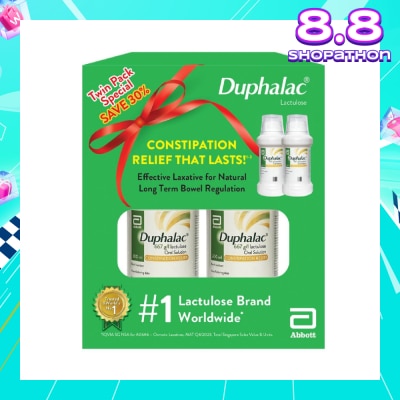 ABBOTT Duphalac Lactulose Oral Solution Twin Packset 200ml x 2s