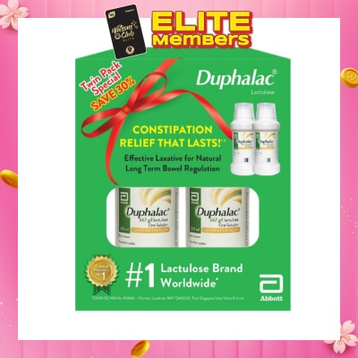 ABBOTT Duphalac Lactulose Oral Solution Twin 200ml x 2s