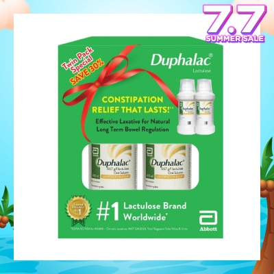 ABBOTT Duphalac Lactulose Oral Solution Twin Packset 200ml x 2s