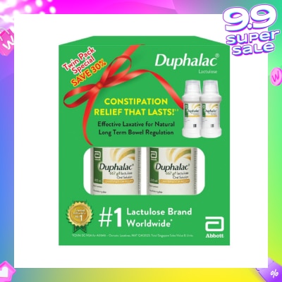 ABBOTT Duphalac Lactulose Oral Solution Twin Packset 200ml x 2s