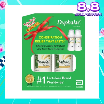 ABBOTT Duphalac Lactulose Oral Solution Twin Packset 200ml x 2s